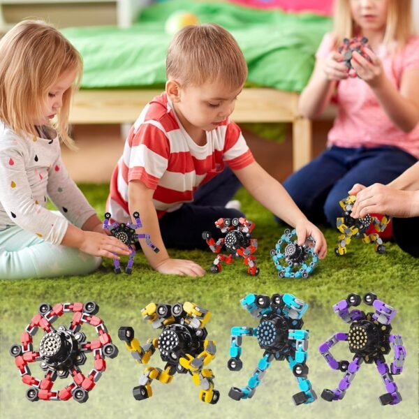 2-Pack Transformable Fidget Spinners – Stress Relief Toys for All Ages - Image 3